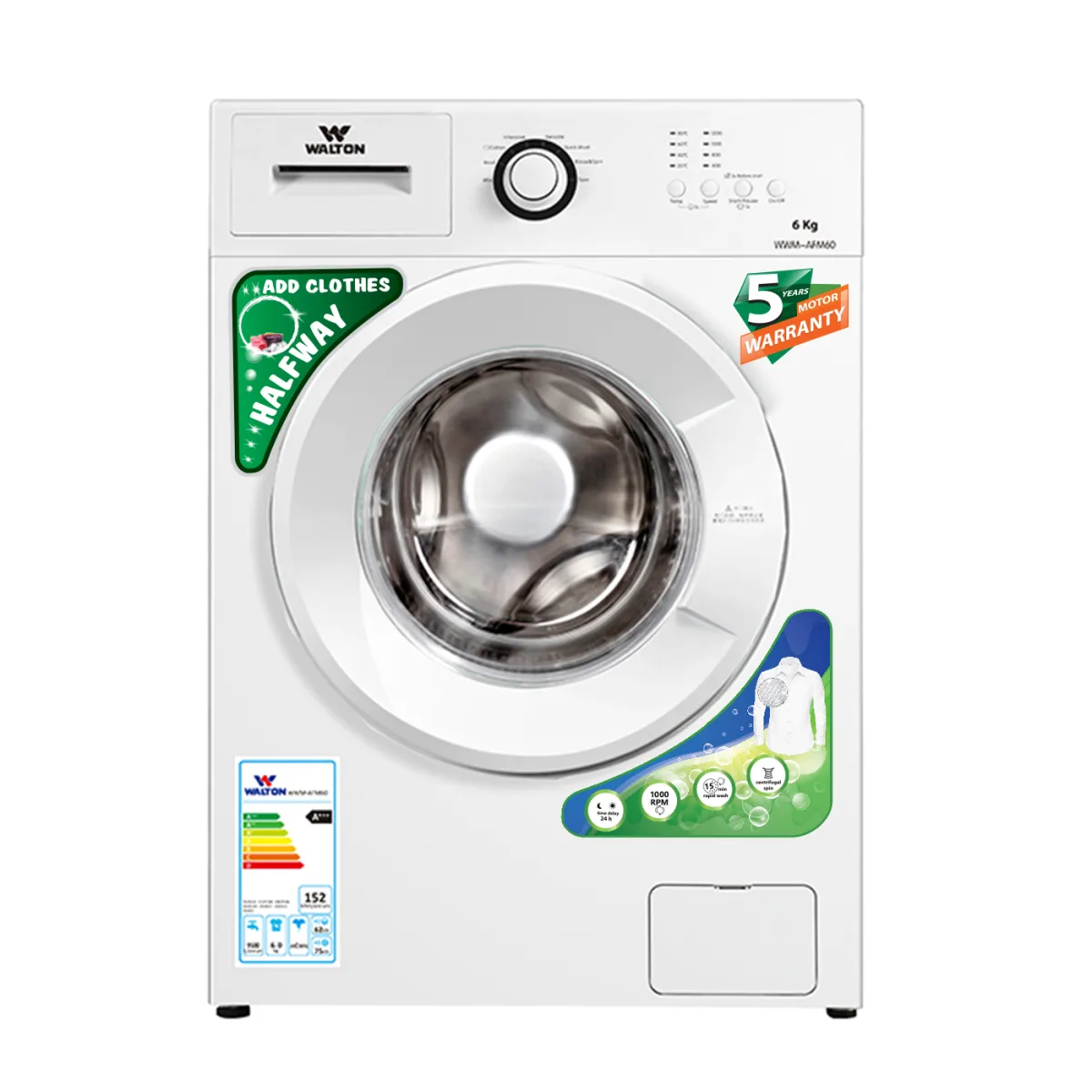 Walton Front Load Washing Machine WWM-AFM60 product image