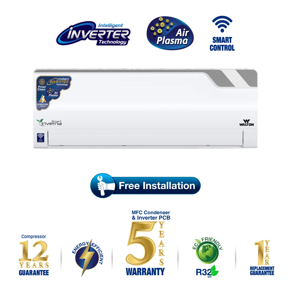 Walton Inverter AC WSI-INVERNA-SUPERSAVER-12J-SMART-PLASMA product image