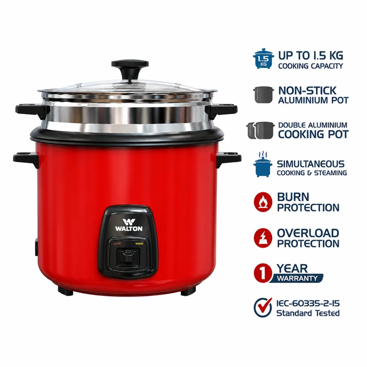 Walton Rice Cooker WRC-STAR-2-2L product image