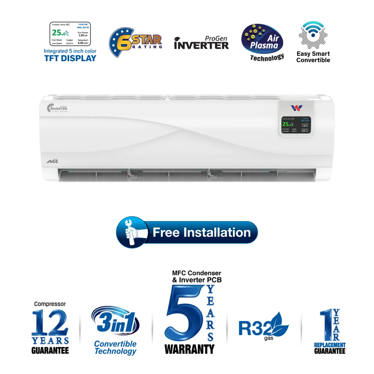 Walton Split AC WSI-ACC-DIGITAL-DISPLAY-12C-EXTREME-SAVER product image