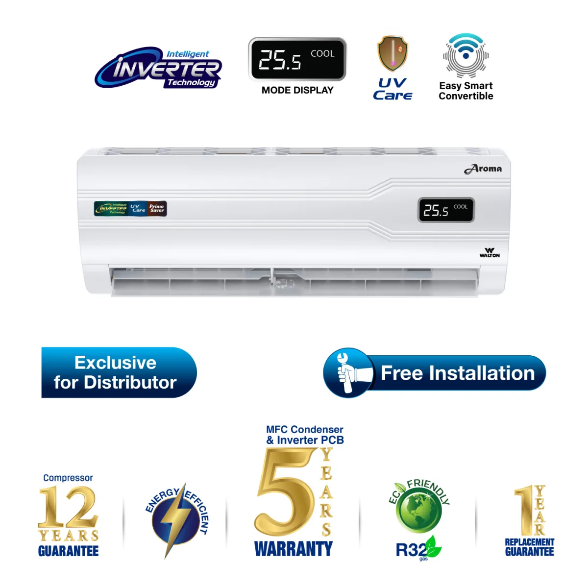 Walton Split AC WSI-AROMA-PRIME-SAVER-12J-UV product image