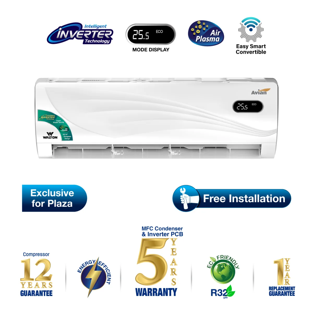 Walton Split AC WSI-AVIAN-18M-PLASMA product image