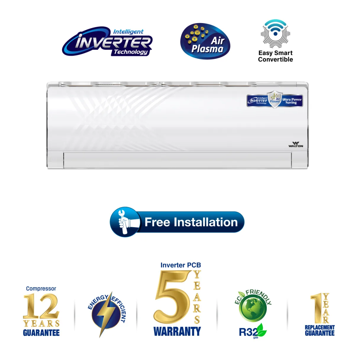 Walton Split AC WSI-KRYSTALINE-18M-PLASMA product image