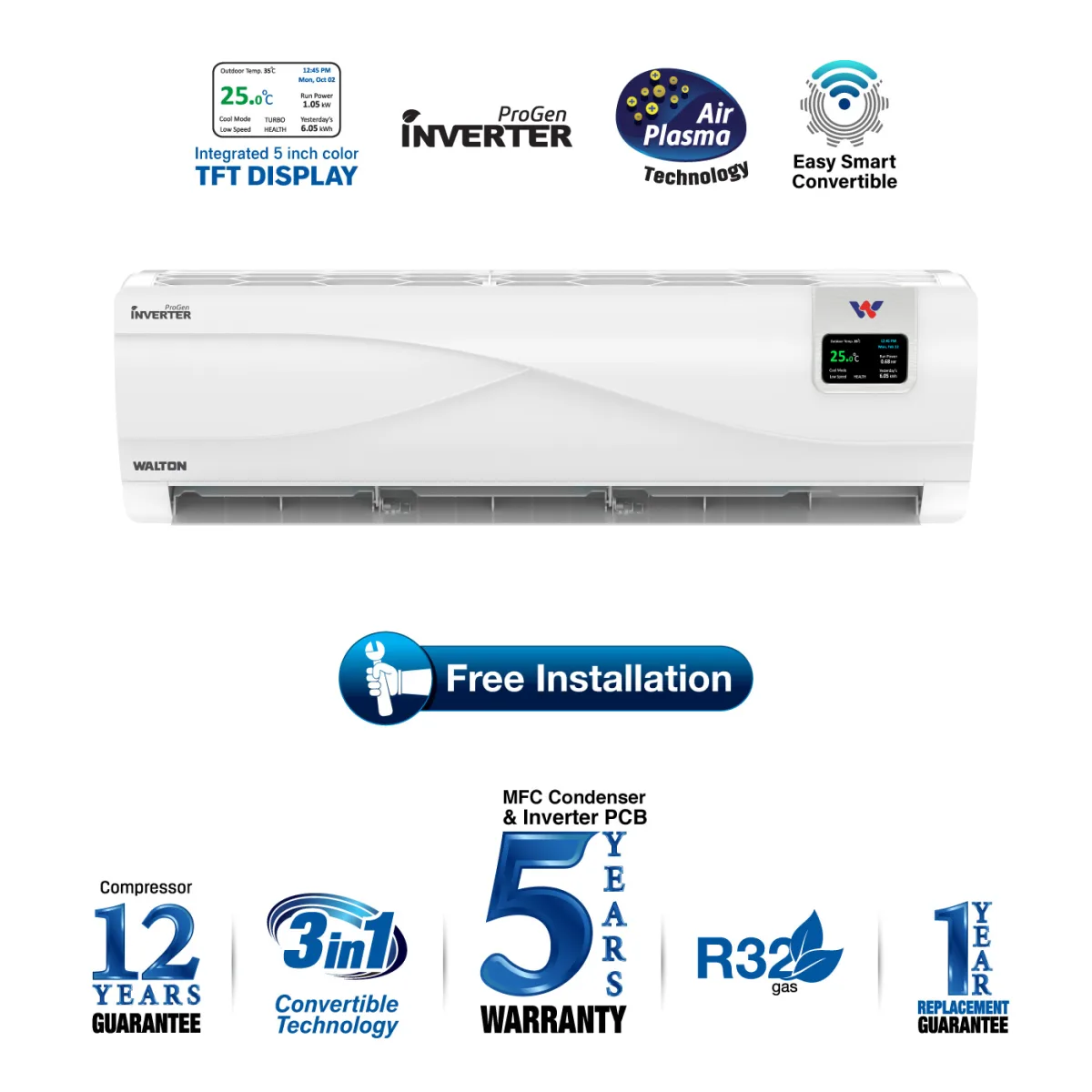 Walton Split AC WSI-PROGEN-ICONIC-DISPLAY-24H product image