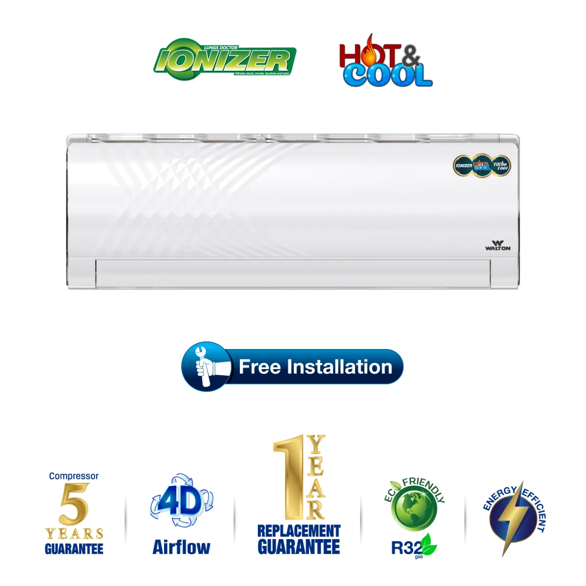 Walton Split AC WSN-KRYSTALINE-18MH product image