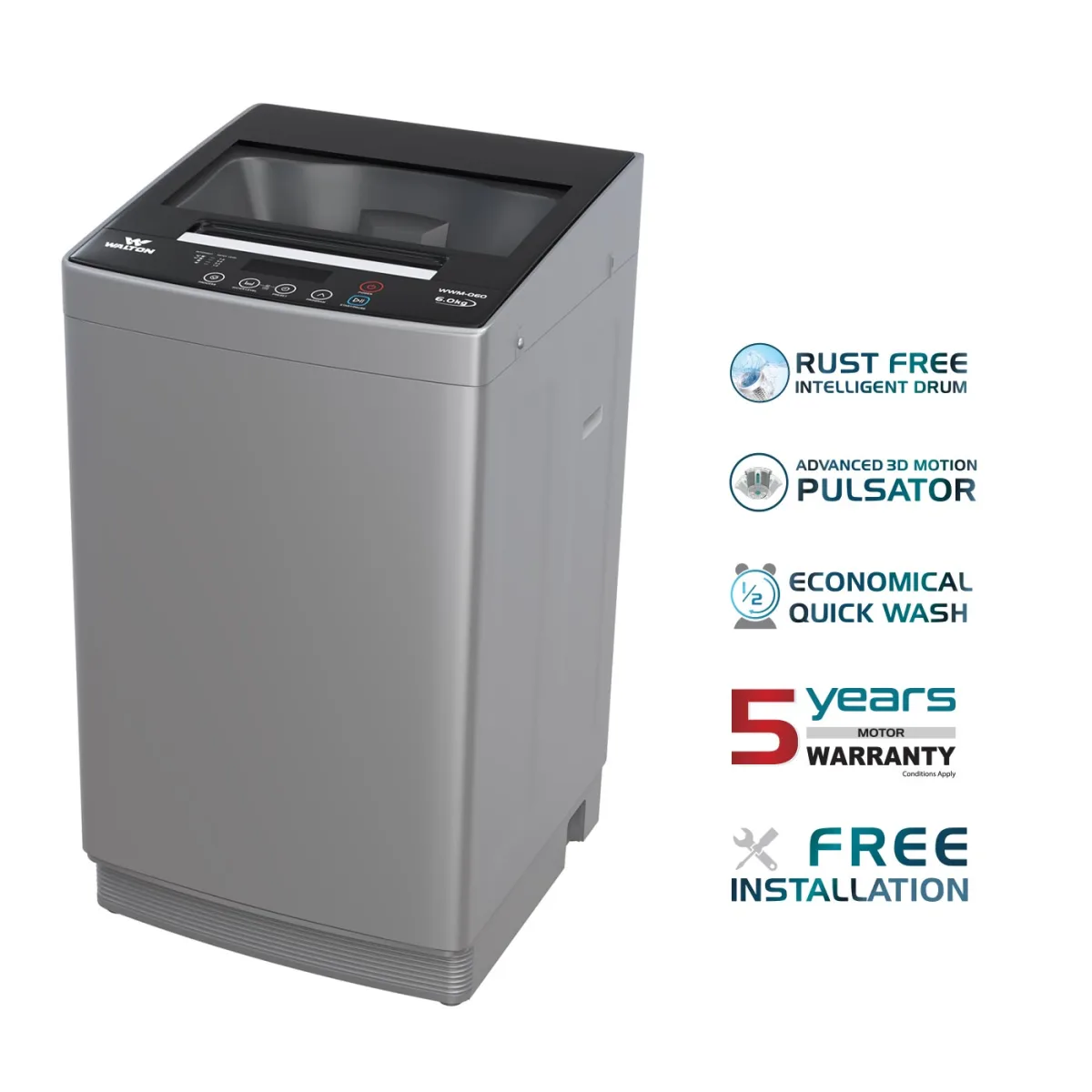 Walton Top Load Washing Machine WWM-Q60 product image