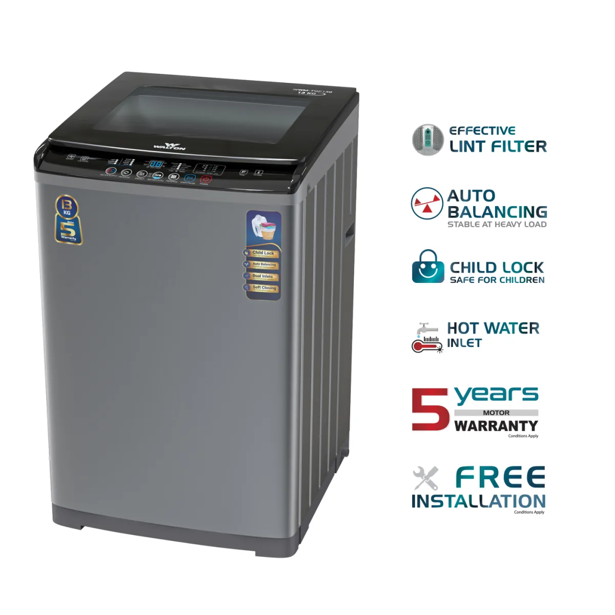 Walton Top Load Washing Machine WWM-TQP130 — 2